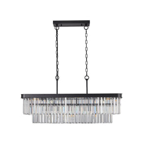 Rectangular Crystal Chandelier Adjustable