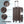 3 Piece ABS Spinner Wheel Luggage Set (Brown)