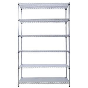 6 Tier 6000Lbs Capacity Nsf Metal Shelf Wire Shelving Unit, Heavy Duty Adjustable Storage Rack With Wheels & Shelf Liners For Commercial Grade Utility Steel Storage Rack