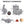 Grey Heat Massage Dual Motor Electric Power Lift Recliner