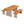 Outdoor 3 Piece Acacia Wood Dining Set with Handwoven Rattan Legs