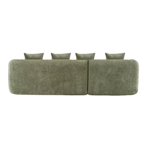 Modular L-Shape Sectional Sofa With Curved Chaise