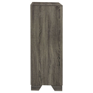 Funston - 4 Drawer Chest Of Drawers With Bar Handles - Brown Oak