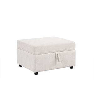 Movable Storage Ottoman Footrest For Living Room