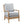 Arm Chair With Open Back Spindle Design, Padded Armrests