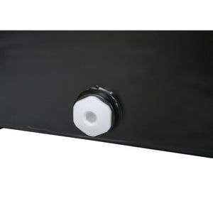 Heavy Duty Hydraulic Fluid Tank 10 Gal Steel Reservoir With Strainer, Gauge & Breather Cap For Tractors & Trucks - Black