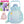 Kawaii Water Bottle with Straw 37.2oz Large Capacity Portable Sports Bottle with Cute Three-Dimensional Stickers