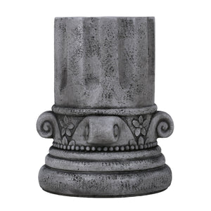 Outdoor End Table, Round Side Table For Patio And Garden - Antique Gray