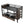 Twin Size Metal Bunk Bed with Storage Shelves, LED Light Strip, and USB Power Strip