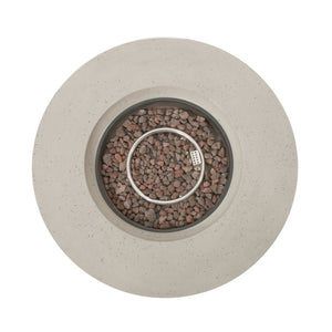 Modern Lightweight Concrete Outdoor Circular Fire Pit 50,000 BTU