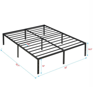 Queen Size Platform Bed with Quiet Support - Black