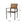 Vermilion Outdoor Dining Chair With Vertical Slat And Wooden Arm