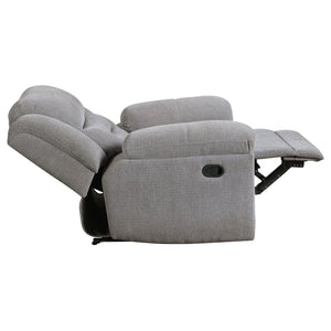 Sebring - Upholstered Glider Recliner Chair With Manual Recline And Smooth Gliding Motion - Gray