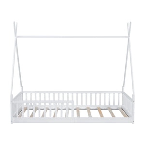 House Shaped Design Bed With Fence