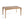 Mid Century Dining Table, Rubberwood With Walnut Veneer - Natural Oak