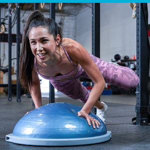 Bosu Pro Multifunctional Home Gym 26” Strength Trainer Ball Balance Board, Blue