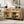 Bohemian Style Rattan Buffet Storage Cabinet with Solid Wood Frame