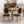 French Style Solid Wood Frame Antique Painting, Hand-Pulled Buckle Decoration Artificial Dining Chair With Nailhead Trim, Wood Legs