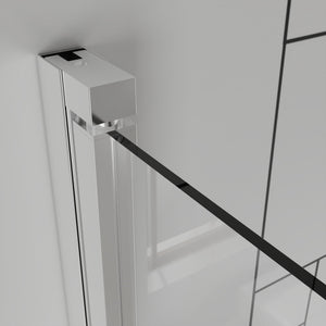 Frameless Bi Fold Shower Doors 30" W X 72" H - Chrome