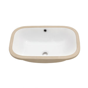 Modern Ceramic Undermount Bathroom Sink With Overflow, High Quality