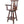 Rustic Tall Bistro Chair Decorative Star Backrest And Footrest, Fir Wood, 4 Foot - Brown