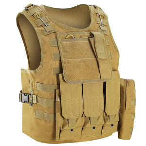 Adults Tactical Vest Military Airsoft Paintball Vest Camouflage Combat Vest for Hunting Army Fans CS War Game