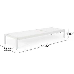 Outdoor Patio Chaise Lounge with 5 Reclining Positions
