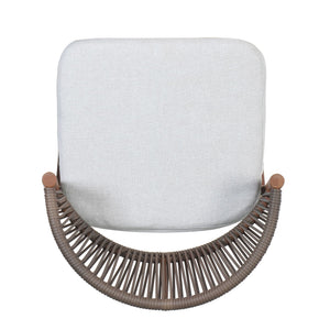 Outdoor 26" Counter Height Metal Frame Counter Stools With Scallop Shaped Backrest & Water Resistant Cushions