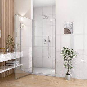 34" W x 72" H Semi-Frameless Circular Pivot Shower Door