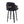 Contemporary Counter Stool in Black Wood and Black Velvet - Set of 2