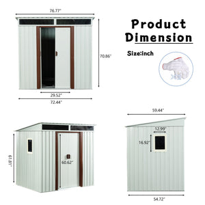 Outdoor Metal Storage Shed With Window
