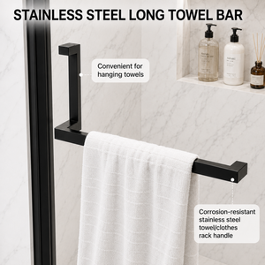 34"-35.2" x 72" Semi-Frameless Pivot Shower Door, Matte Finish