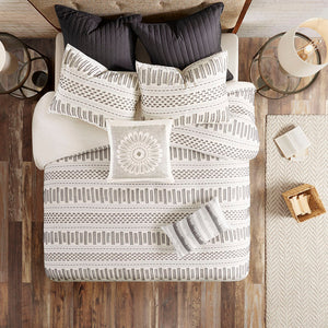Full/Queen Cotton Jacquard Duvet Cover Mini Set