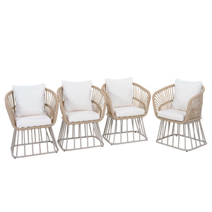 Outdoor Dining Chair MP1 - Teak Finish Wicker & Steel Frame