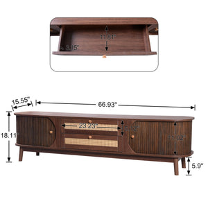 TV Stand for TVs Up to 75" with Drawers and Sliding Doors