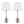 Cairo - Contemporary Table Lamp (Set of 2) - Nickel / White / Silver Trim