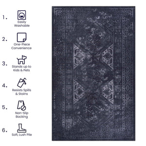 Maval - Trendy Washable Area Rug