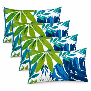4 Pack Outdoor Lumbar Pillow with Inserts
