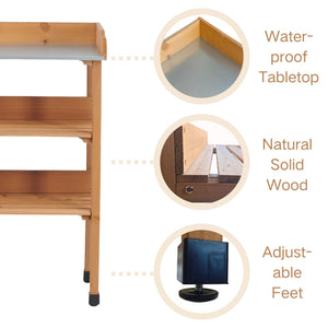 Outdoor Potting Table, 3 Tier Workbench