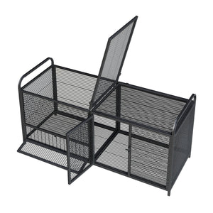 Chicken Cage, Poultry Breeding Coop - Black / Silver