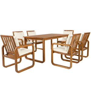 7 Pieces Patio Dining Set Outdoor Dining Table and Chairs