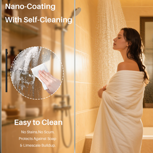 Frameless Sliding Shower Door, 44-48 in W x 75 in H