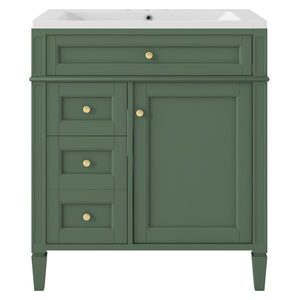 Bathroom Vanity With Medicine Cabinet, Royal Mirror Cabinet, Modern Bathroom Storage Cabinet With 2 Soft Closing Doors And 4 Drawers