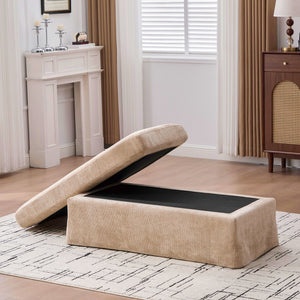 Ottoman Foot Stool With Metal Legs