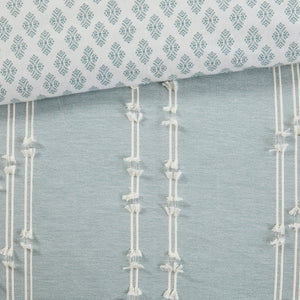 Full/Queen 3 Piece Cotton Jacquard Duvet Cover Set