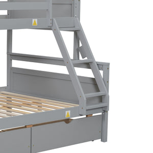 Bunk Bed With Ladder And Safety Guardrail