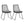 DEJA Chair 2PCS with 2 Cushions, Gray