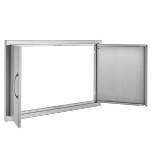 BBQ Access Door, 36W x 21H Inch Stainless Steel Outdoor Kitchen Door