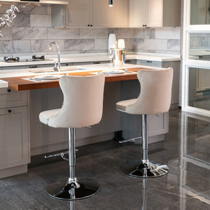 Swivel Adjustable Height Barstools Set of 2