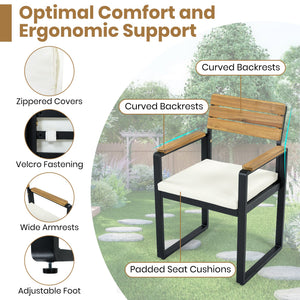 6-Piece Outdoor Dining Set with Acacia Wood